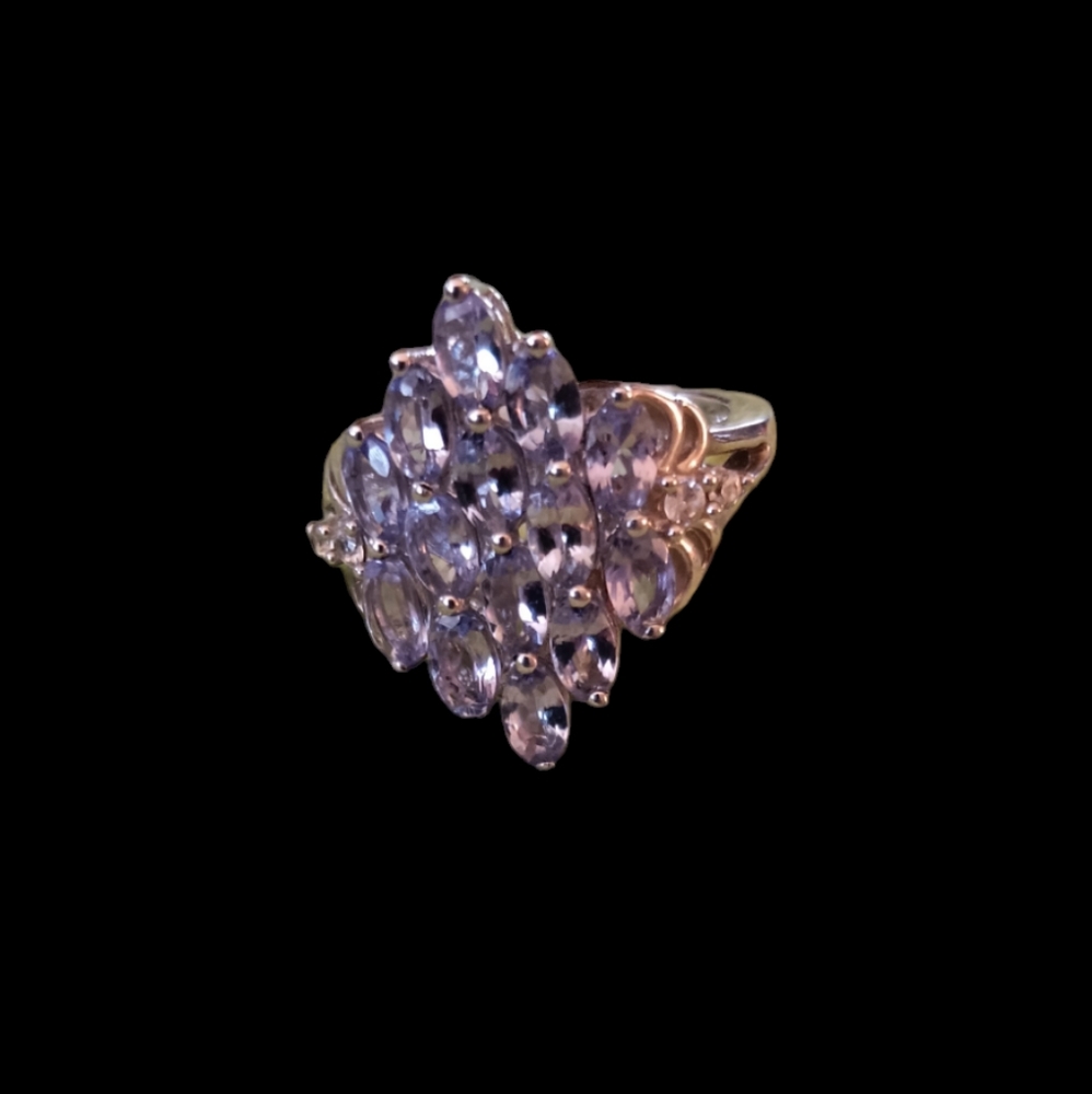 Tanzinite Sterling silver ring.